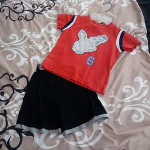 Lot of 2 boys size 2T 24 month tee and shorts